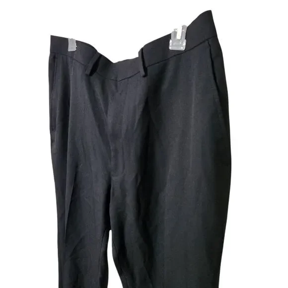 Haggar Dress Pants Size 36x32 Black Flat Front.   NEW - Picture 3 of 11
